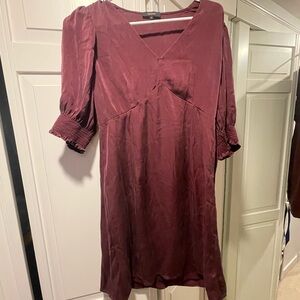 Quince Deep Red Mini Dress